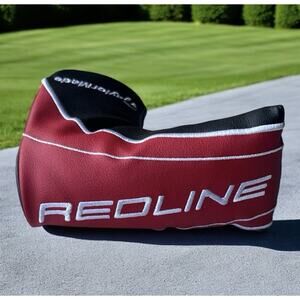 TAYLORMADE REDLINE BLADE PUTTER HEADCOVER Golf Head Cover Red Black White